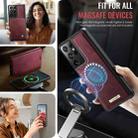 For Samsung Galaxy S21 Ultra 5G CaseMe C49 Magnetic RFID Blocking Detachable Wallet Leather Phone Case(Red) - 5