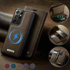 For Samsung Galaxy S21 Ultra 5G CaseMe C49 Magnetic RFID Blocking Detachable Wallet Leather Phone Case(Coffee) - 3