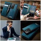 For Samsung Galaxy S21 Ultra 5G CaseMe C49 Magnetic RFID Blocking Detachable Wallet Leather Phone Case(Green) - 4