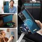 For Samsung Galaxy S21 Ultra 5G CaseMe C49 Magnetic RFID Blocking Detachable Wallet Leather Phone Case(Green) - 5