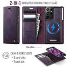 For Samsung Galaxy S21 Ultra 5G CaseMe C49 Magnetic RFID Blocking Detachable Wallet Leather Phone Case(Purple) - 2
