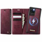 For Samsung Galaxy S20 Ultra CaseMe C49 Magnetic RFID Blocking Detachable Wallet Leather Phone Case(Red) - 1