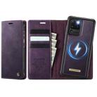 For Samsung Galaxy S20 Ultra CaseMe C49 Magnetic RFID Blocking Detachable Wallet Leather Phone Case(Purple) - 1