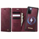 For Samsung Galaxy S20 CaseMe C49 Magnetic RFID Blocking Detachable Wallet Leather Phone Case(Red) - 1