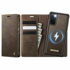 For Samsung Galaxy S20 CaseMe C49 Magnetic RFID Blocking Detachable Wallet Leather Phone Case(Coffee) - 1