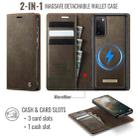 For Samsung Galaxy S20 CaseMe C49 Magnetic RFID Blocking Detachable Wallet Leather Phone Case(Coffee) - 2