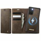 For Samsung Galaxy S20+ CaseMe C49 Magnetic RFID Blocking Detachable Wallet Leather Phone Case(Coffee) - 1