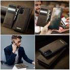 For Samsung Galaxy S20+ CaseMe C49 Magnetic RFID Blocking Detachable Wallet Leather Phone Case(Coffee) - 4