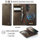 For Samsung Galaxy A14 5G / M44 CaseMe C49 Magnetic RFID Blocking Detachable Wallet Leather Phone Case(Coffee) - 2