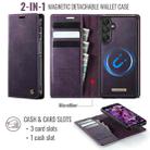 For Samsung Galaxy A14 5G / M44 CaseMe C49 Magnetic RFID Blocking Detachable Wallet Leather Phone Case(Purple) - 2