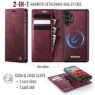 For Samsung Galaxy A13 / A04s CaseMe C49 Magnetic RFID Blocking Detachable Wallet Leather Phone Case(Red) - 2