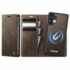 For Samsung Galaxy A13 / A04s CaseMe C49 Magnetic RFID Blocking Detachable Wallet Leather Phone Case(Coffee) - 1