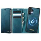 For Samsung Galaxy A13 / A04s CaseMe C49 Magnetic RFID Blocking Detachable Wallet Leather Phone Case(Green) - 1