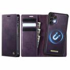 For Samsung Galaxy A13 / A04s CaseMe C49 Magnetic RFID Blocking Detachable Wallet Leather Phone Case(Purple) - 1