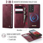 For Samsung Galaxy A52 / A52s CaseMe C49 Magnetic RFID Blocking Detachable Wallet Leather Phone Case(Red) - 2