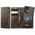 For Samsung Galaxy A52 / A52s CaseMe C49 Magnetic RFID Blocking Detachable Wallet Leather Phone Case(Coffee) - 1