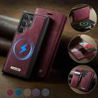 For Samsung Galaxy S22 Ultra 5G CaseMe C49 Magnetic RFID Blocking Detachable Wallet Leather Phone Case(Red) - 3