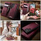For Samsung Galaxy S22 Ultra 5G CaseMe C49 Magnetic RFID Blocking Detachable Wallet Leather Phone Case(Red) - 4