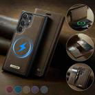 For Samsung Galaxy S22 Ultra 5G CaseMe C49 Magnetic RFID Blocking Detachable Wallet Leather Phone Case(Coffee) - 3
