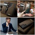 For Samsung Galaxy S22 Ultra 5G CaseMe C49 Magnetic RFID Blocking Detachable Wallet Leather Phone Case(Coffee) - 4