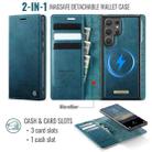 For Samsung Galaxy S22 Ultra 5G CaseMe C49 Magnetic RFID Blocking Detachable Wallet Leather Phone Case(Green) - 2