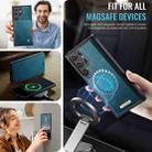 For Samsung Galaxy S22 Ultra 5G CaseMe C49 Magnetic RFID Blocking Detachable Wallet Leather Phone Case(Green) - 5