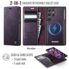For Samsung Galaxy S22 Ultra 5G CaseMe C49 Magnetic RFID Blocking Detachable Wallet Leather Phone Case(Purple) - 2