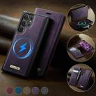 For Samsung Galaxy S22 Ultra 5G CaseMe C49 Magnetic RFID Blocking Detachable Wallet Leather Phone Case(Purple) - 3