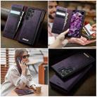 For Samsung Galaxy S22 Ultra 5G CaseMe C49 Magnetic RFID Blocking Detachable Wallet Leather Phone Case(Purple) - 4