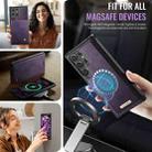 For Samsung Galaxy S22 Ultra 5G CaseMe C49 Magnetic RFID Blocking Detachable Wallet Leather Phone Case(Purple) - 5