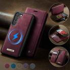 For Samsung Galaxy S23 5G CaseMe C49 Magnetic RFID Blocking Detachable Wallet Leather Phone Case(Red) - 3