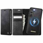 For Samsung Galaxy S23 5G CaseMe C49 Magnetic RFID Blocking Detachable Wallet Leather Phone Case(Black) - 1