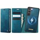 For Samsung Galaxy S23+ 5G CaseMe C49 Magnetic RFID Blocking Detachable Wallet Leather Phone Case(Green) - 1