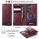 For Samsung Galaxy S23 Ultra 5G CaseMe C49 Magnetic RFID Blocking Detachable Wallet Leather Phone Case(Red) - 2