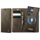 For Samsung Galaxy S23 Ultra 5G CaseMe C49 Magnetic RFID Blocking Detachable Wallet Leather Phone Case(Coffee) - 1