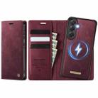 For Samsung Galaxy S23 FE 5G CaseMe C49 Magnetic RFID Blocking Detachable Wallet Leather Phone Case(Red) - 1