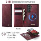 For Samsung Galaxy S23 FE 5G CaseMe C49 Magnetic RFID Blocking Detachable Wallet Leather Phone Case(Red) - 2