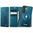 For Samsung Galaxy S23 FE 5G CaseMe C49 Magnetic RFID Blocking Detachable Wallet Leather Phone Case(Green) - 1