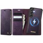 For Samsung Galaxy S23 FE 5G CaseMe C49 Magnetic RFID Blocking Detachable Wallet Leather Phone Case(Purple) - 1