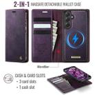 For Samsung Galaxy S24 FE 5G CaseMe C49 Magnetic RFID Blocking Detachable Wallet Leather Phone Case(Purple) - 2