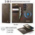 For Samsung Galaxy S24 / S25 CaseMe C49 Magnetic RFID Blocking Detachable Wallet Leather Phone Case(Coffee) - 2
