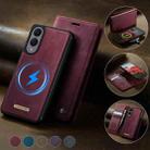 For Samsung Galaxy S25 Edge 5G CaseMe C49 Magnetic RFID Blocking Detachable Wallet Leather Phone Case(Red) - 3