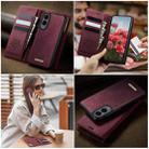 For Samsung Galaxy S25 Edge 5G CaseMe C49 Magnetic RFID Blocking Detachable Wallet Leather Phone Case(Red) - 4