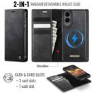 For Samsung Galaxy S25 Edge 5G CaseMe C49 Magnetic RFID Blocking Detachable Wallet Leather Phone Case(Black) - 2