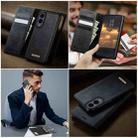 For Samsung Galaxy S25 Edge 5G CaseMe C49 Magnetic RFID Blocking Detachable Wallet Leather Phone Case(Black) - 4