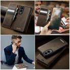 For Samsung Galaxy S25 Edge 5G CaseMe C49 Magnetic RFID Blocking Detachable Wallet Leather Phone Case(Coffee) - 4