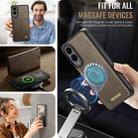 For Samsung Galaxy S25 Edge 5G CaseMe C49 Magnetic RFID Blocking Detachable Wallet Leather Phone Case(Coffee) - 5