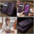 For Samsung Galaxy S25 Edge 5G CaseMe C49 Magnetic RFID Blocking Detachable Wallet Leather Phone Case(Purple) - 4