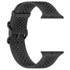 For Apple Watch 46mm / 49mm / 45mm / 44mm Breathable Holes Silicone Watch Band(Black) - 3