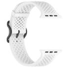 For Apple Watch 46mm / 49mm / 45mm / 44mm Breathable Holes Silicone Watch Band(White) - 3